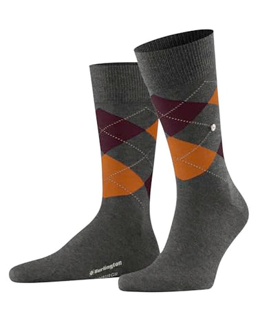 Burlington Herren Socken Edinburgh SO Wolle gemustert 1 Paar, Grau (Asphalt Melange 3181) neu - umweltfreundlich, 40-46 im Sale